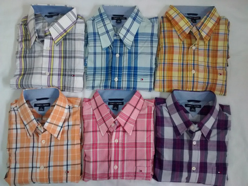 Camisas Caballero Manga Larga Cuadros Rayas (tommy)