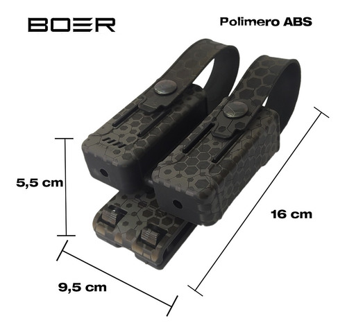 Funda Pistolera Porta Cargador Doble Muslera Táctica Boer