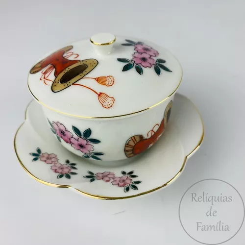 Conjunto de chá de porcelana japonês, conjunto de chá vintage