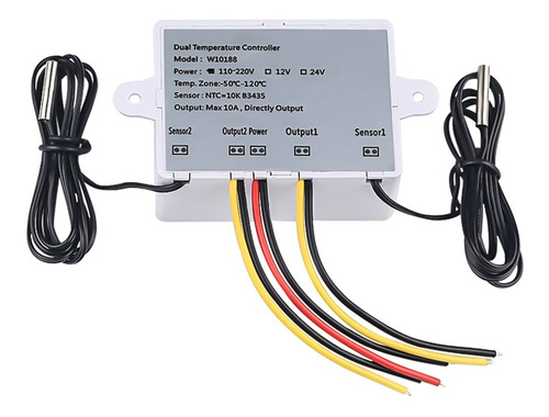 Dual Digital Thermostat Temperature Controller Two Relay