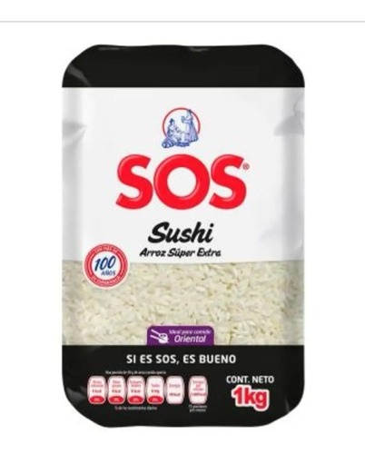 Arroz Sushi Sos 1 Kg Ideal Para Comida Oriental 