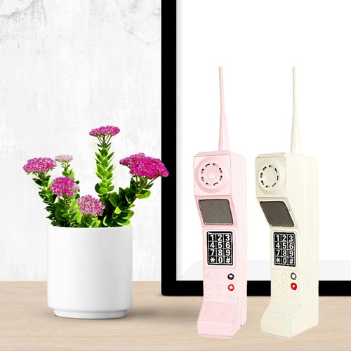 Modelo De Teléfono Móvil Retro Vintage Hierro Decoración