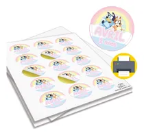 Comprar Kit Imprimible Sticker Circulo Multiuso Tematica Azul Pastel