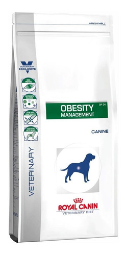 Alimento Royal Canin Veterinary Diet Canine Obesity Management (DP 34) para cão adulto todos os tamanhos sabor mix em sacola de 1.5kg