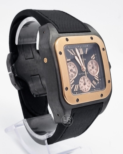 Cartier Santos 100 Xl Chronograph Rosegold & Titanium Dlc (Usado)