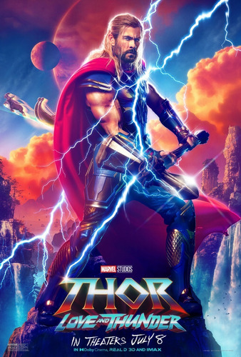 Póster Thor Love And Thunder Odinson Chris Hemsworth Marvel