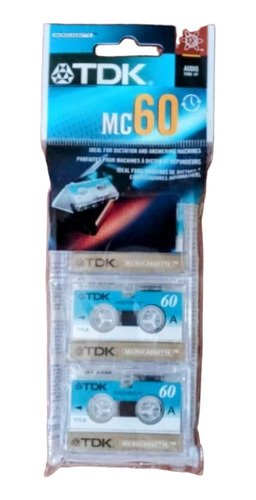 6 Cintas Tdk Mc60 Microcassette Grabadoras Periodistas