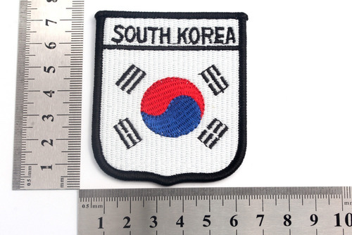 25 Parches Apliques Banderas Bordadas Del Mundo Corea Korea