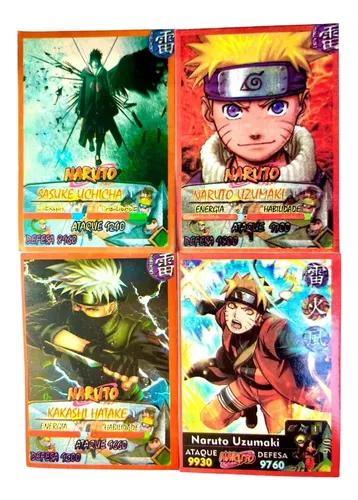 200 Cards Figurinha Naruto C/ 50 Pacotes Bafo Colecionável