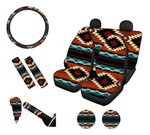 Fkelyi Geometría Tribal Aztec Print Car Seat Covers Full Set