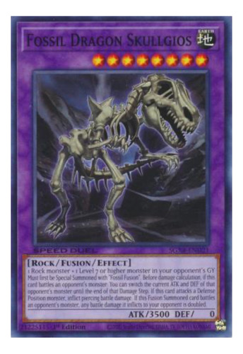 Tarjeta Yugioh! Fossil Dragon SkulLG Sgx4-end21 Common Speed