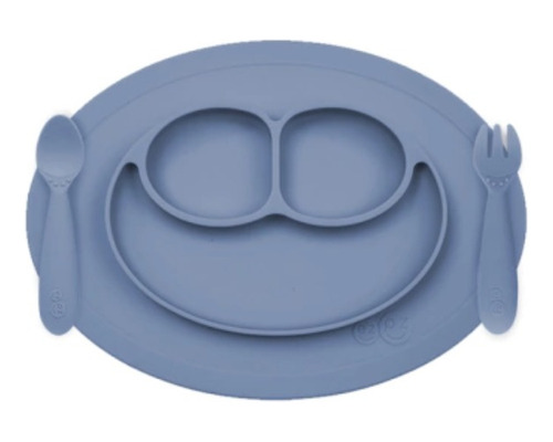 Imagen 1 de 3 de Mini Feeding Ezpz Plato Cuchara Tenedor Silicona Maternelle