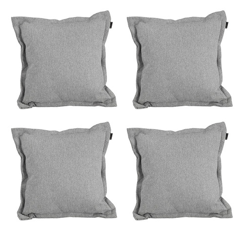 Set De 4 Cojines Cuadrados Dicasa Rivo Kappa Plata