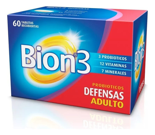Bion® 3 Probióticos 60 Tabletas - Unidad a $1192