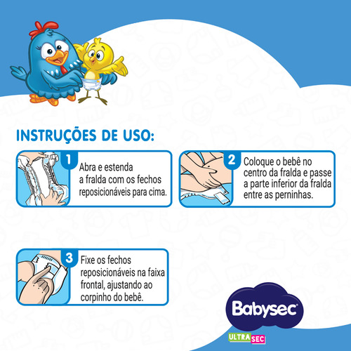 Fralda Babysec Ultra Hiper M 72 Unidades Médio (m) Sem Gênero