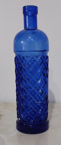 Botella Azulada Con Corcho (ideal Solarizar Agua O Decó)