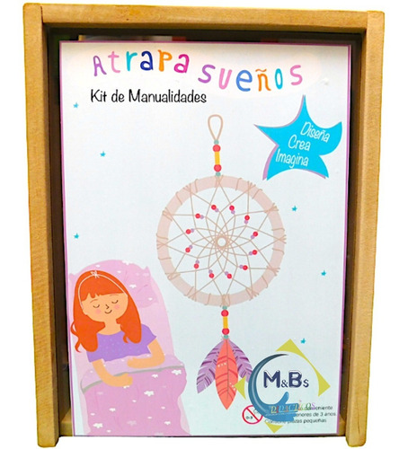 Imagen 2 de 10 de Kit Artesania Atrapasueños Juego Didactico Manualidades Niño