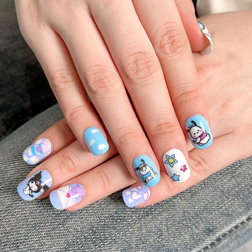 Mini Pegatinas De Uñas De Dibujos Animados Desmontables Para