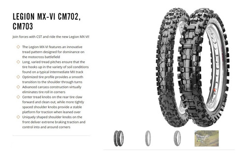 Imagen 3 de 5 de Cubierta Cst Legion Mx Vi Off Road | 120 80 19