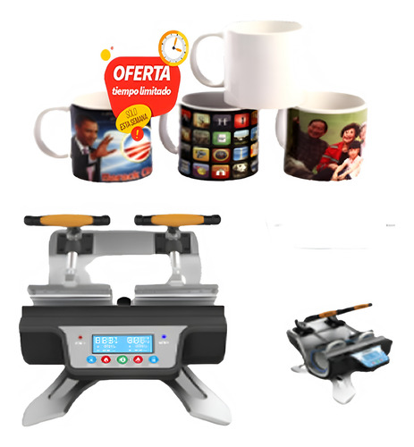 Maquina De Taza Mug Doble Estacion Freesub 9 11 12 15onz