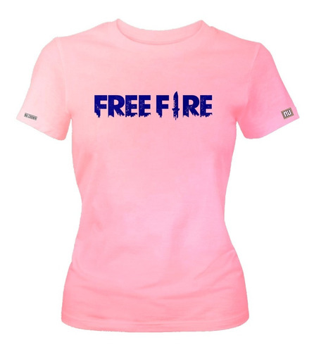 Camiseta Logo Free Fire Freefire Dama Mujer Edc