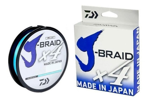 Multifilamento Daiwa J Braid X4 15 Lb. 0.19 Mm 135 Mts. Color Celeste