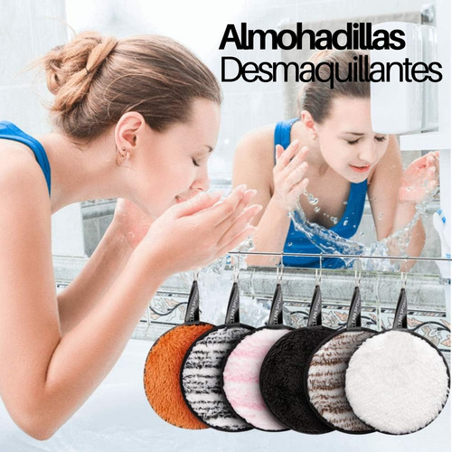 Set 4 Almohadillas Limpieza Facial Doble Cara Lavable