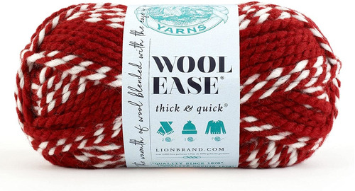 1 Madeja Woolease Thick  Quick Bulky Yarn, Carmesí