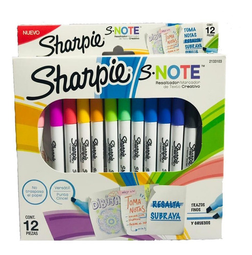 Marcadores Sharpie S-note Set X 12 Colores