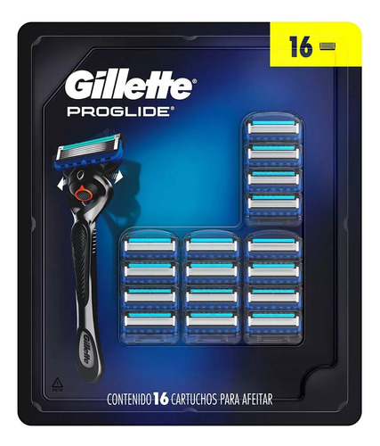 16 Cartuchos Repuestos Para Rasurar Gillette Proglide