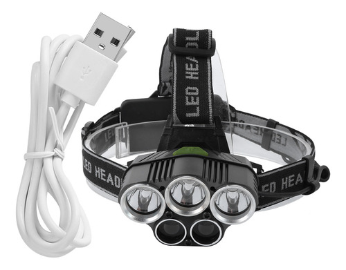 Linternas Frontales Impermeables Con Carga Usb T6