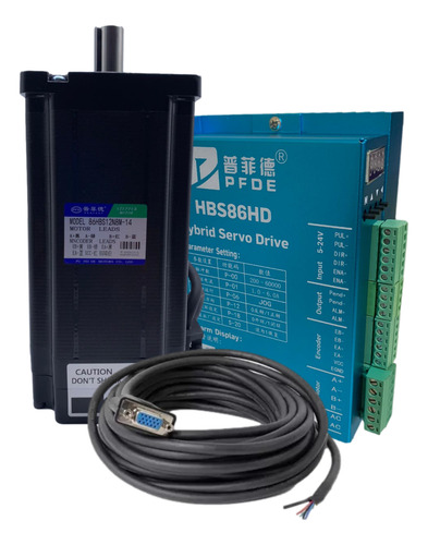 Kit Motor De Passo 120kgf Com Encoder (easy Servo)+ Driver