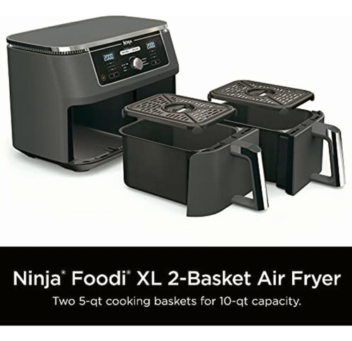 Ninja Dz401 Foodi Freidora De Aire 6 En 1 De 10 Cuartos Xl