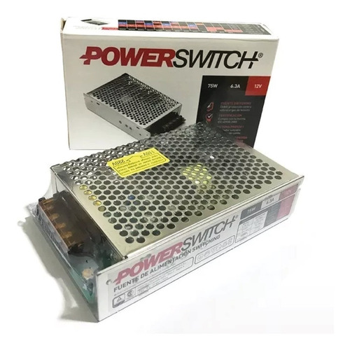 Imagen 3 de 7 de Fuente Switching C/gabinete 12v 6a 75w Interior 1 Año Garant