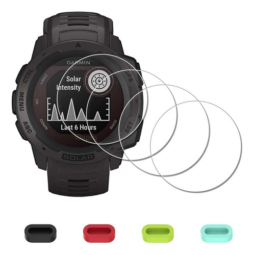 Protector De Pantalla Y Tapones Antipolvo Garmin Instinct 