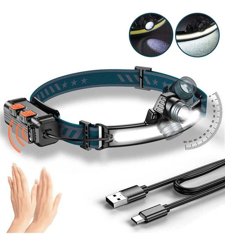 Linterna De Cabeza Impermeable Led, Mxamg-005, 5 Pzas, 100m