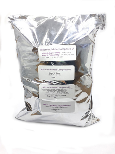 Nutrientes Para Hidroponia-6 Fertilizantes Hortaliças 1000l