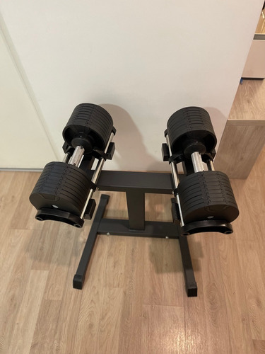 Set De Mancuernas Regulables Hasta 32kg De 2kg En 2kg + Rack