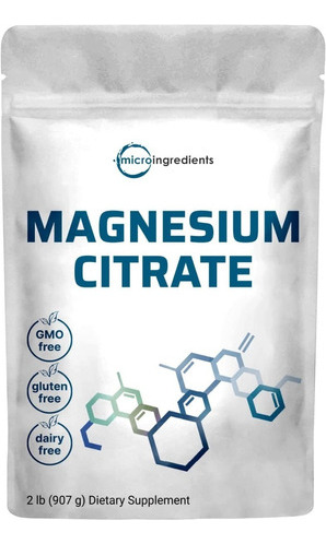Micro Ingredientes Polvo De Citrato De Magnesio Puro 907 Gr