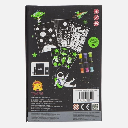 Imagen 6 de 6 de Set Para Pintar Cosmos Colores De Neon - Tiger Tribe