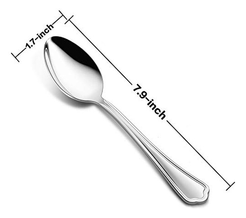 Juego De 6 Cucharas De Sopa De Acero Inoxidable 20 Cm