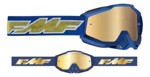 Antiparra Fmf Powerbomb Goggle Rocket Deep Navy Gold-mirror 