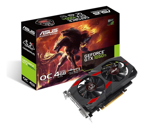 Placa De Vídeo Geforce Gtx 1050ti Asus Cerberus Oc 4gb Gddr5