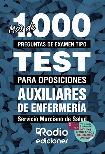 Auxiliares De Enfermería. Servicio Murciano De Salud, De Autores , Varios.., Vol. 1.0. Editorial Ediciones Rodio, Tapa Blanda, Edición 1.0 En Español, 2016