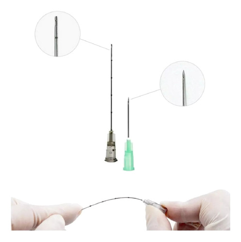 Micro Cânula 22g/50mm Com Agulha 21g P/ Preenchimento Facial