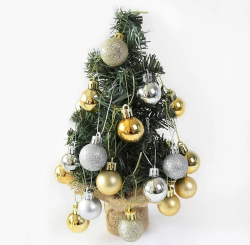 Esferas Navideñas 12pz 3 Modelos Adorno Arbol Navidad Gold