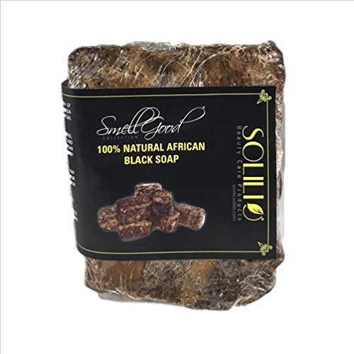 Smellgood Raw African Black Soap Desde Ghana 3xgi3