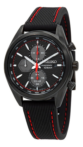 Reloj Seiko Solar Para Hombre Ssc777p1 Esfera Negra Y