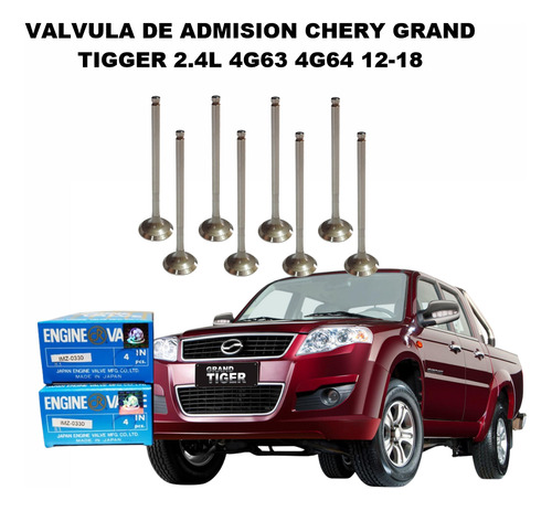 Valvula De Admision Chery Grand Tigger 2.4l 4g63 4g64 12-18