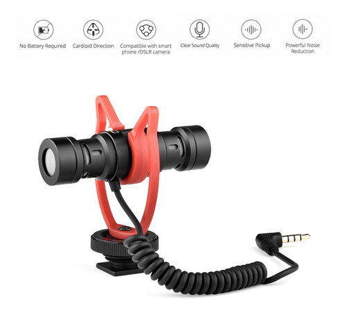 Andoer Mic11 Mini Single/gravação Direcional Dupla